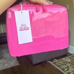 BEIS The Cosmetic Bag in BARBIE PINK - NWT